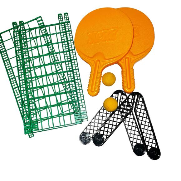 Vintage Nerf Ping Pong Table Tennis Set Complete Parker Brothers Toy 1982 RARE - Picture 2 of 3